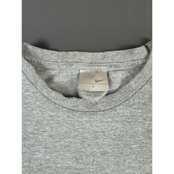 Rare Vintage Y2K Nike Swoosh Just Do It Classic Slogan Ad Grey Shirt Silver Tag - Picture 6 of 8